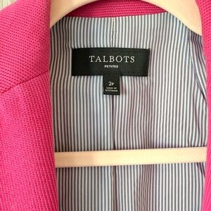 Talbots Hot Pink Petite Blazer Jacket